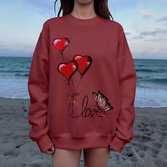 Women's Drop Shoulder Crew Neck Sweatshirt|DTF