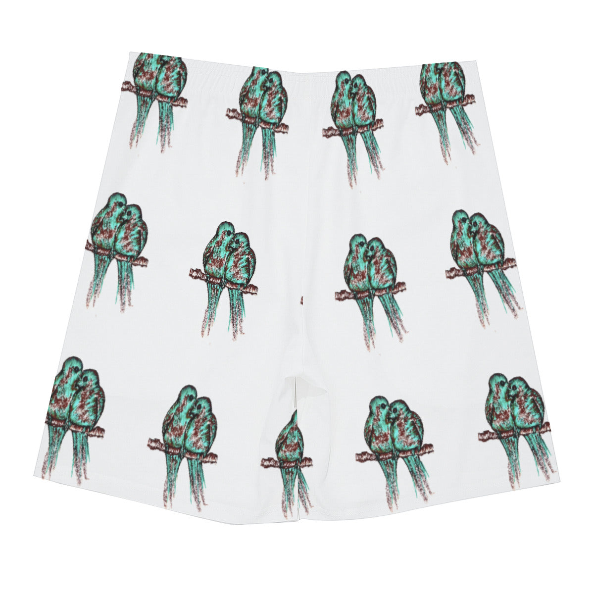All-Over Print Men's Beach Shorts With Elastic Waist