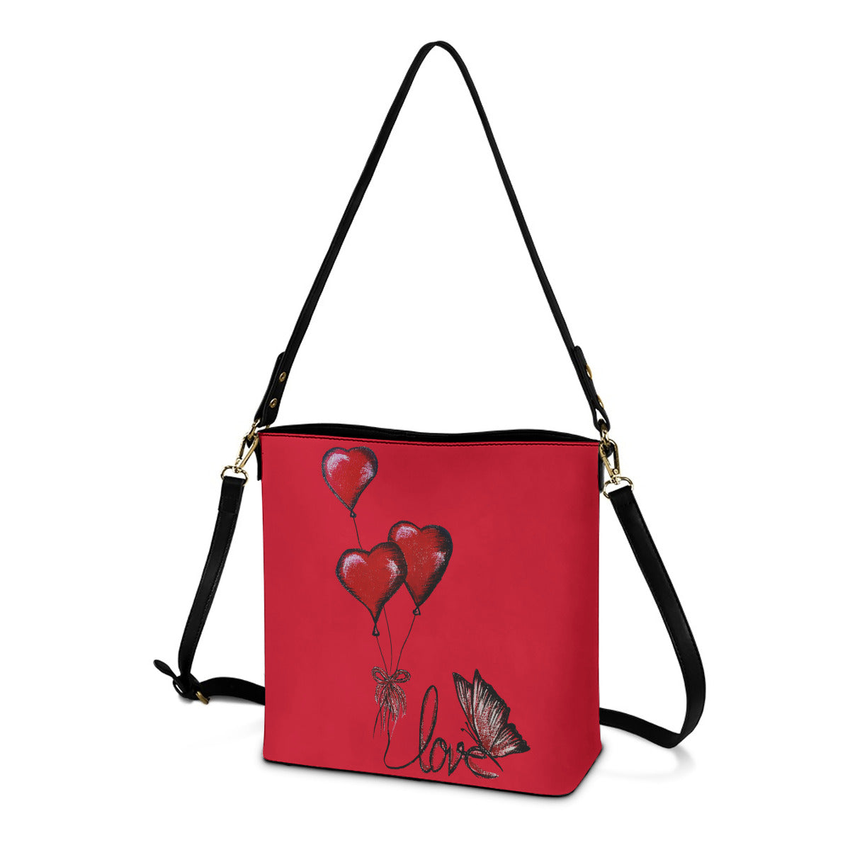 Minimalist Square Crossbody Bucket Bag