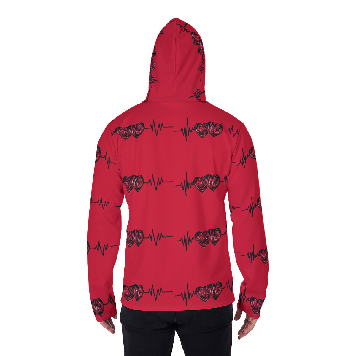 All-Over Print Men's Pullover Hoodie With Mask