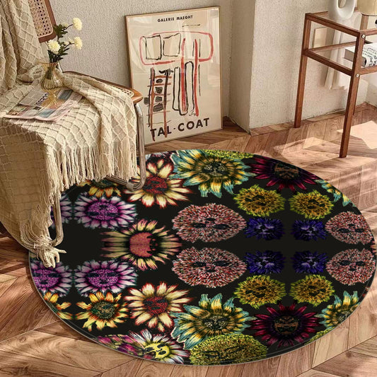 Foldable round mat