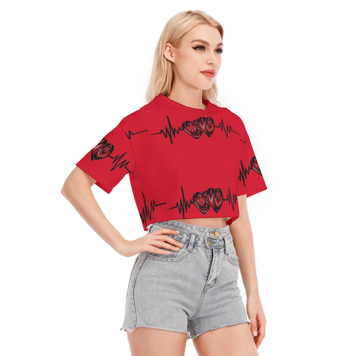 All-Over Print Women's Cropped T-shirt | 190GSM Cotton