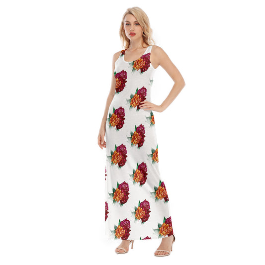 All-Over Print Women's Vest Dress | Length To Ankle