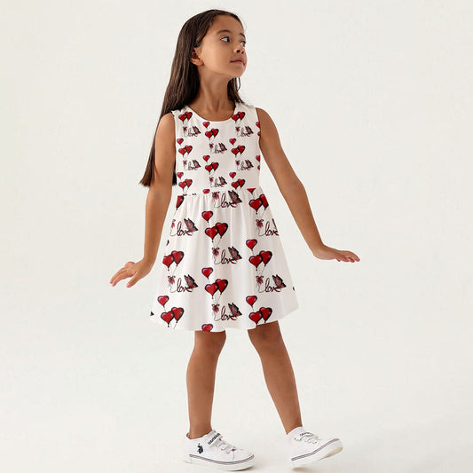 All-Over Print Girls Sleeveless A-Line Dress