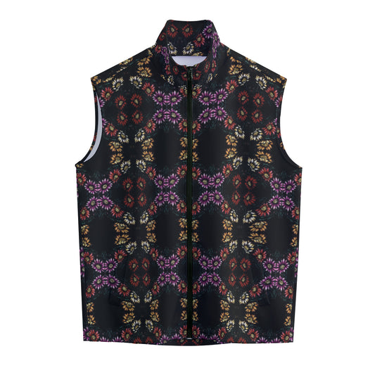 All-Over Print Men's Stand-up Collar Vest