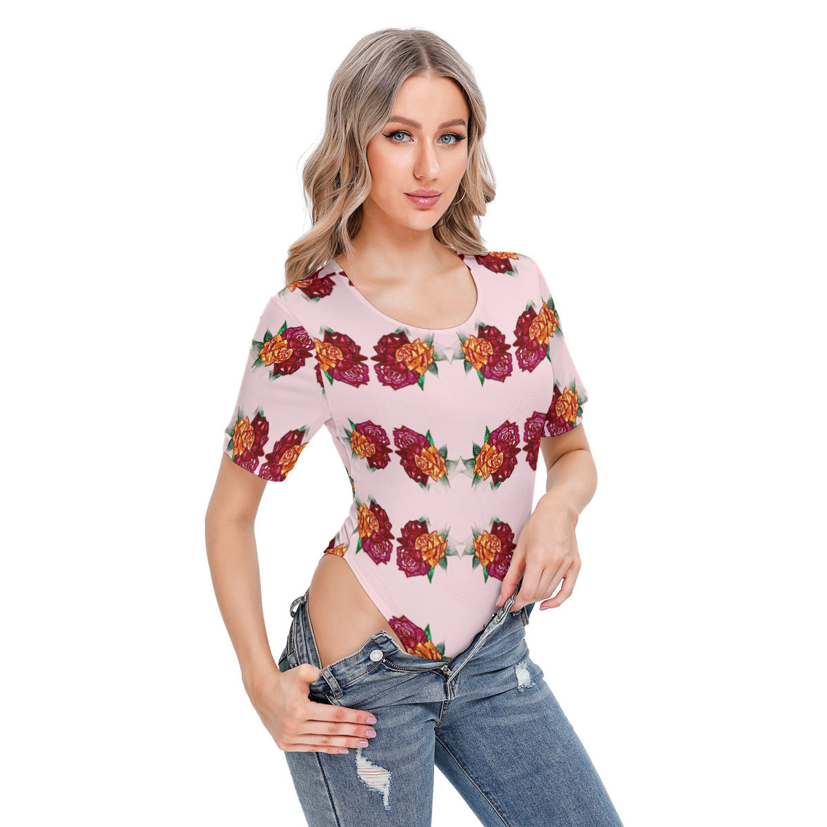 All-Over Print Women's Short Sleeve Bodysuit