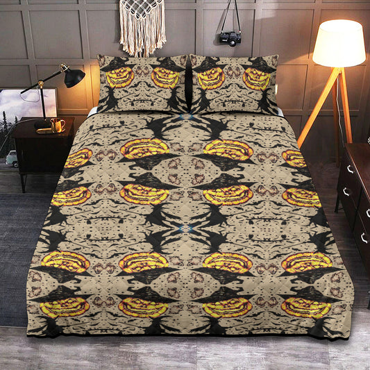 Quilt & Pillow Cases With  Edge-wrapping Strips