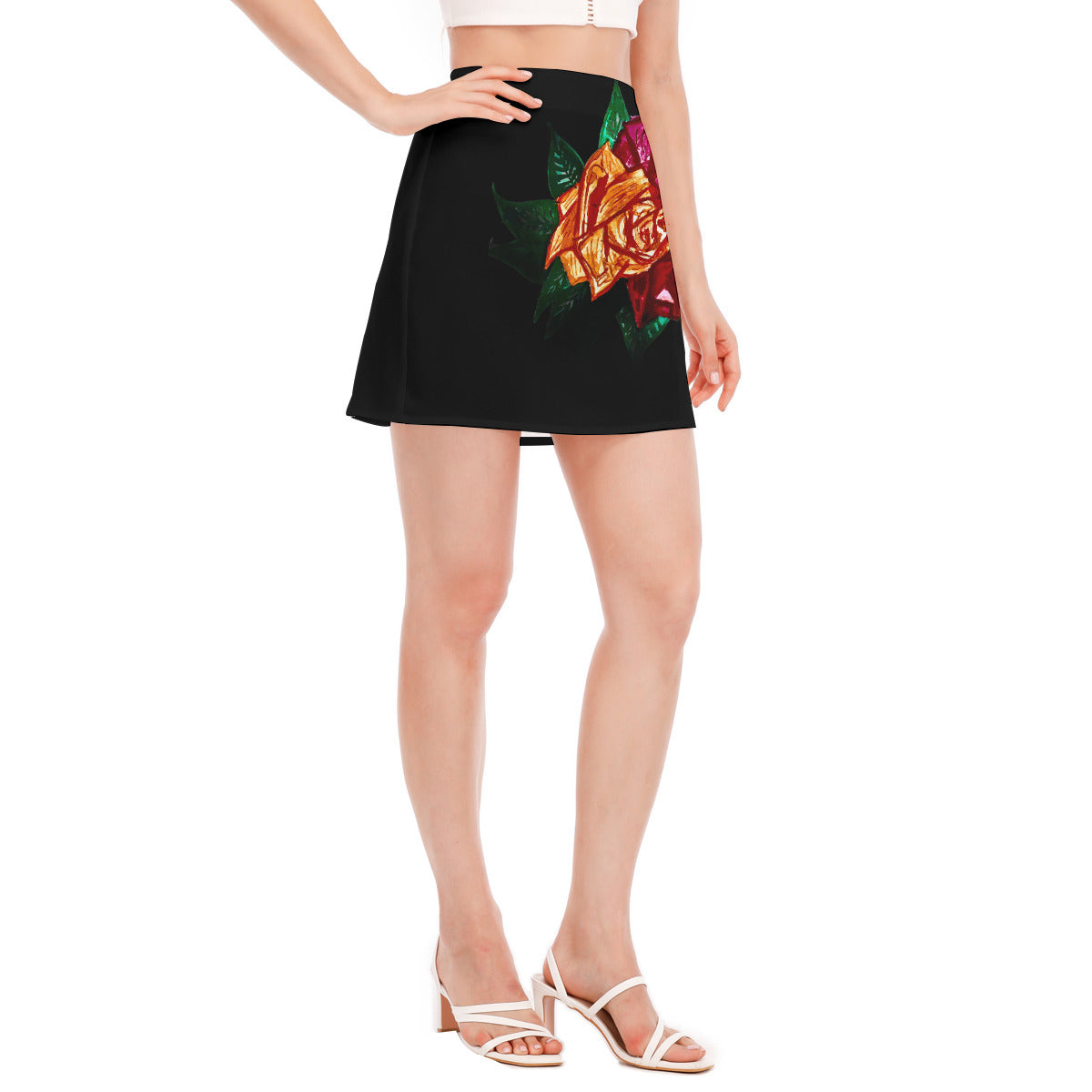 All-Over Print Women's Side Split Hip Skirt