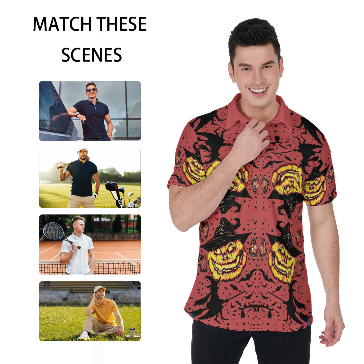 All-Over Print Men's Polo Shirt
