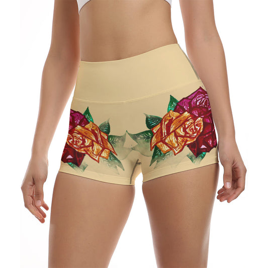 All-Over Print Women's Ultra-Short Yoga Shorts