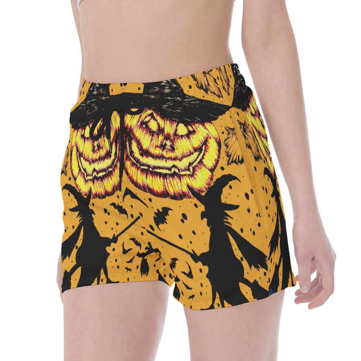 All Over Print Wide Waistband Sport Shorts