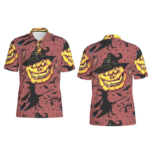 All-Over Print Men's Polo Collar Jersey