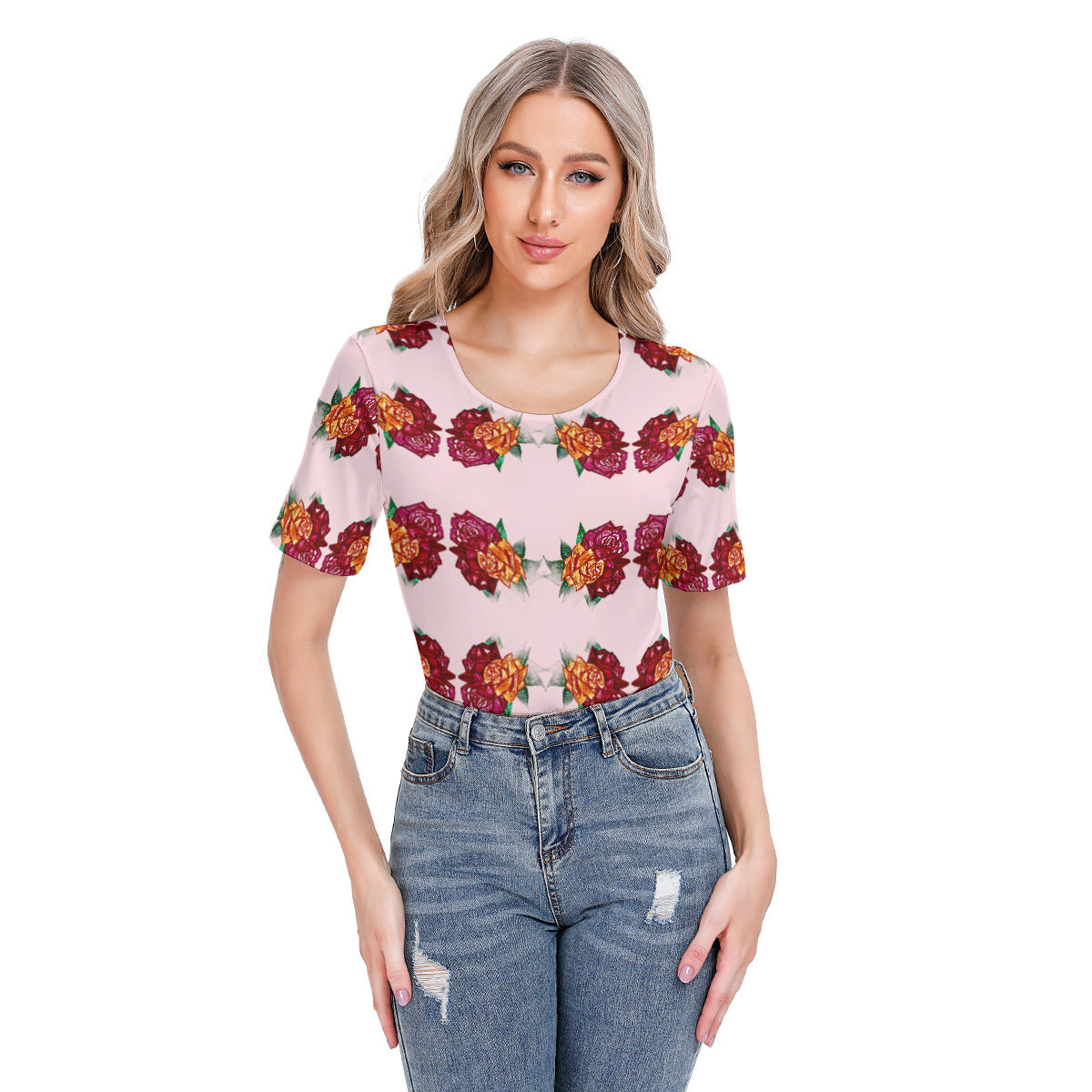 All-Over Print Women's Short Sleeve Bodysuit