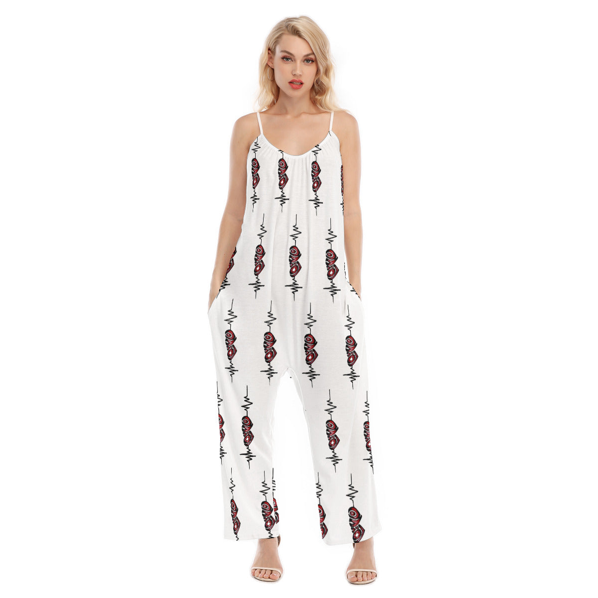 All-Over Print Women's Loose Cami Jumpsuit