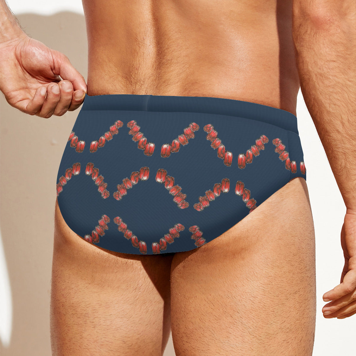 All-over print Men'S Drawstring Swim Briefs