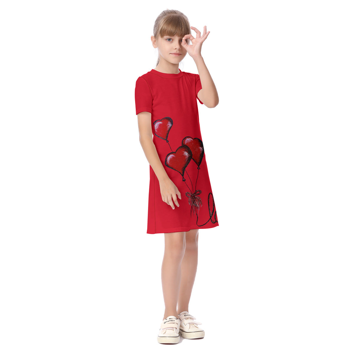 All-Over Print Kid's Short Sleeve Dress