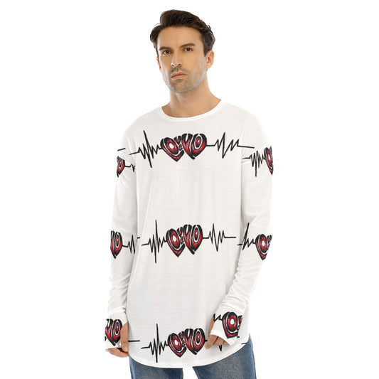 All-Over Print Men's Fingerless Long Sleeve T-shirt