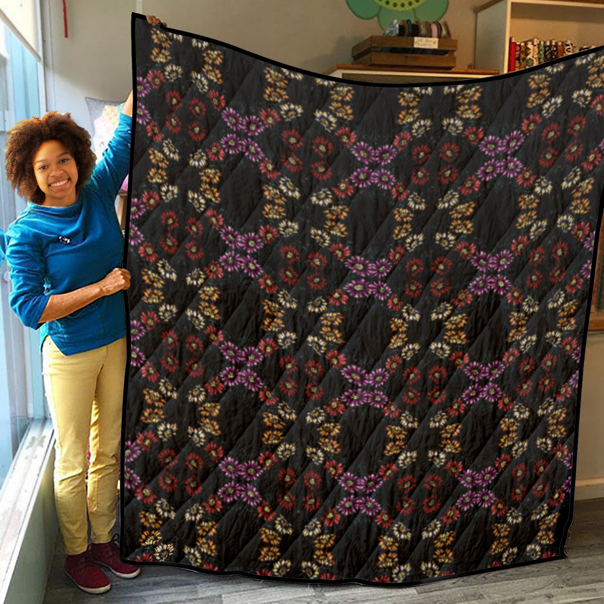 Lightweight & Breathable Quilt With Edge-wrapping Strips