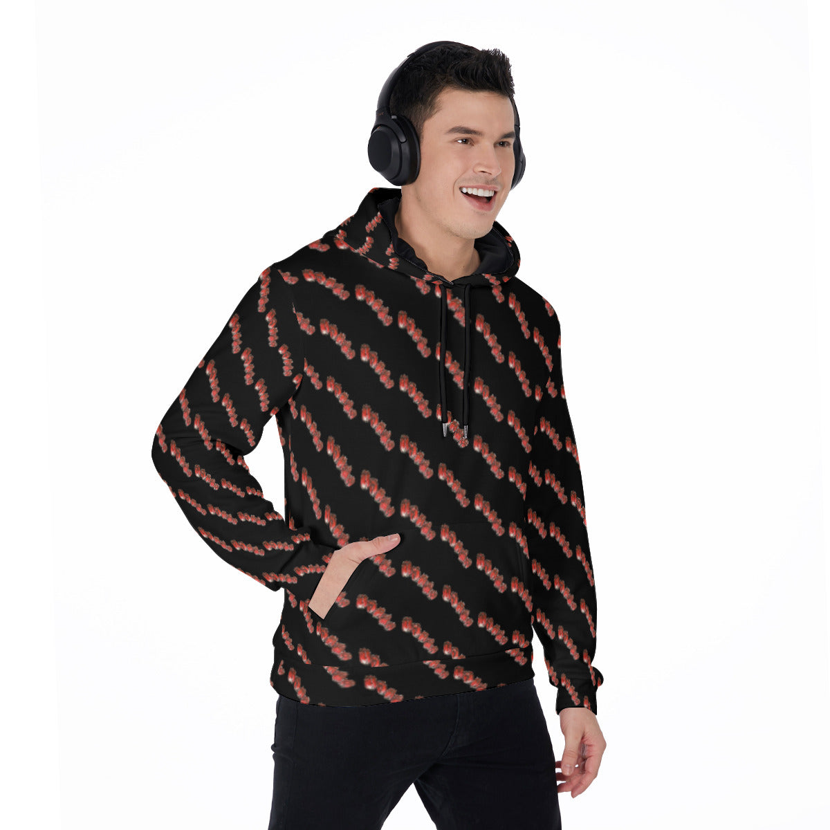 All-Over Print Men's Mirco Fleece Hoodie