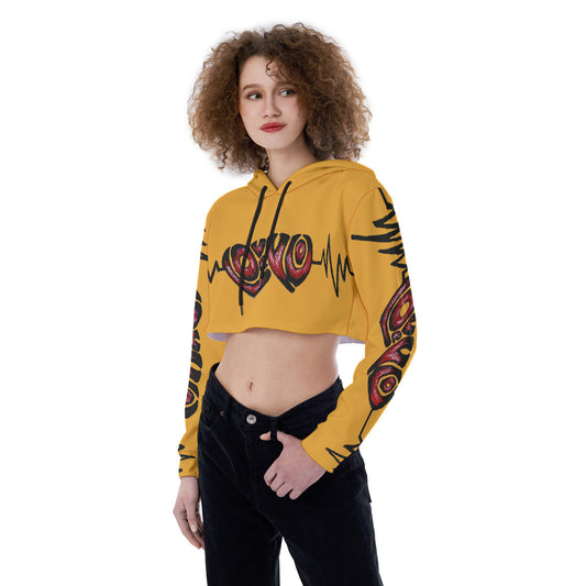 All-Over Print Women's Crop Top Hoodie