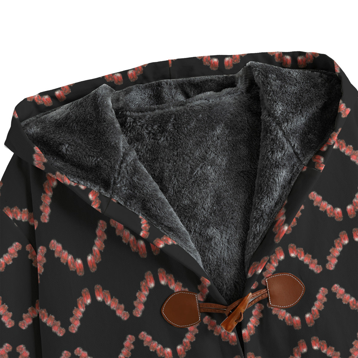 All-Over Print Men's Canvas Button Fleece Windbreaker