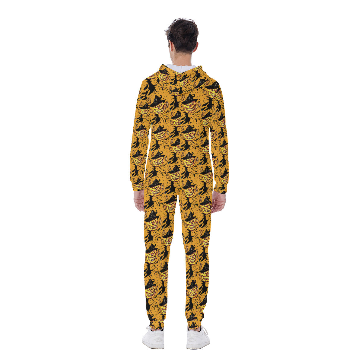 All-Over Print Men's Hooded Jumpsuit