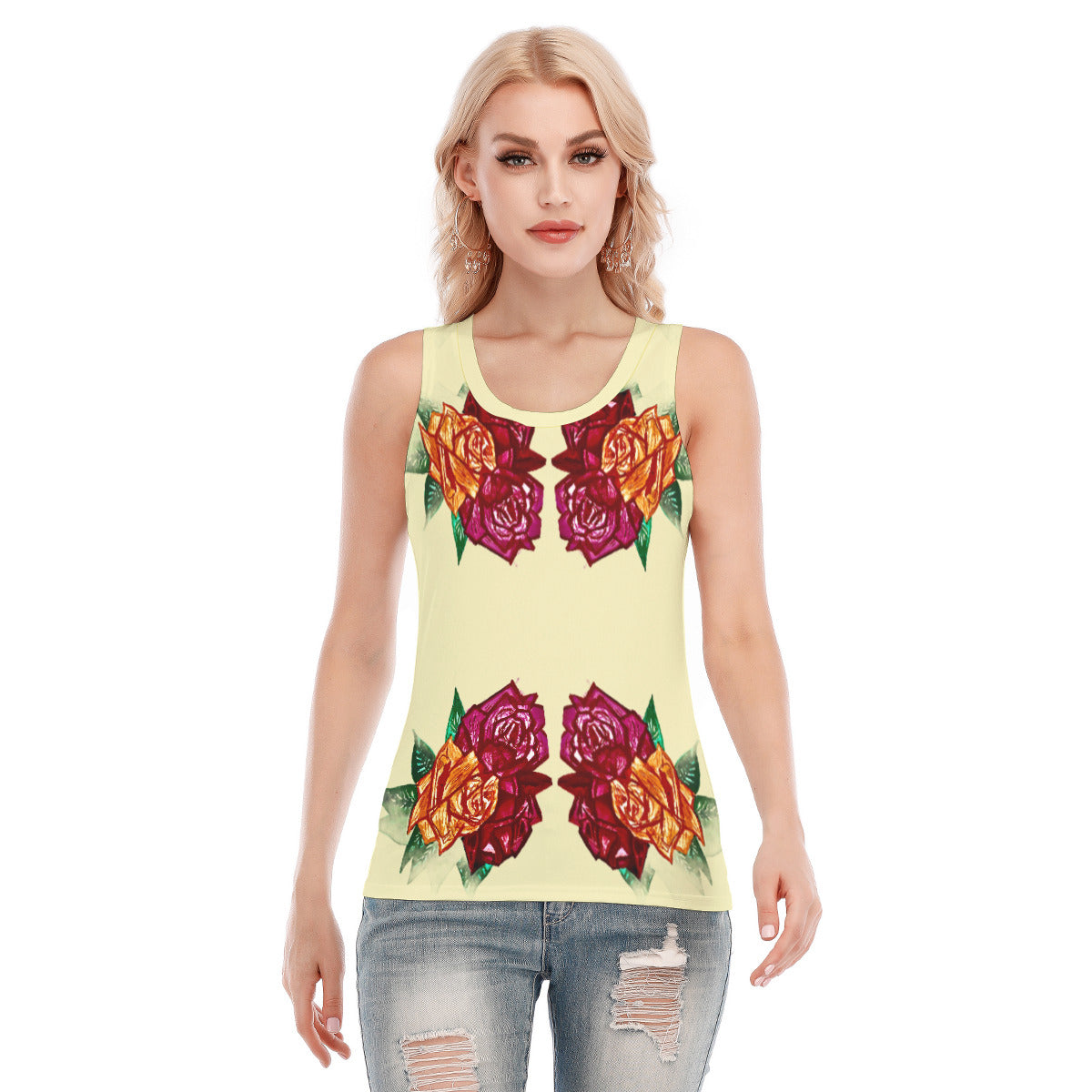 All-Over Print Women's Skinny Sport Tank Top