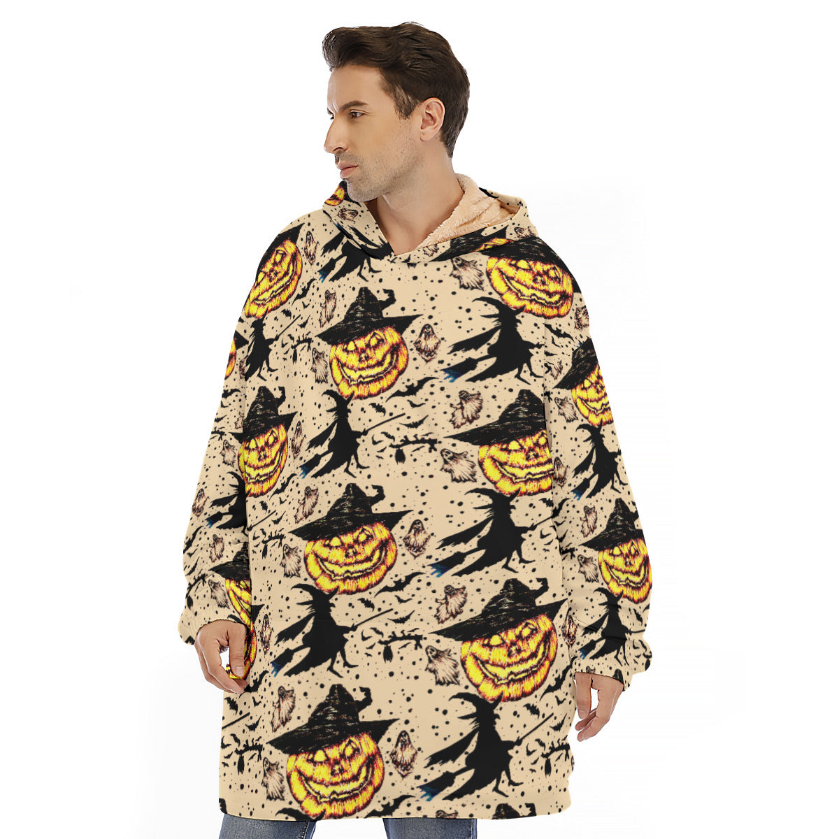 All-Over Print Unisex Sherpa Fleece Hoodie Blanket