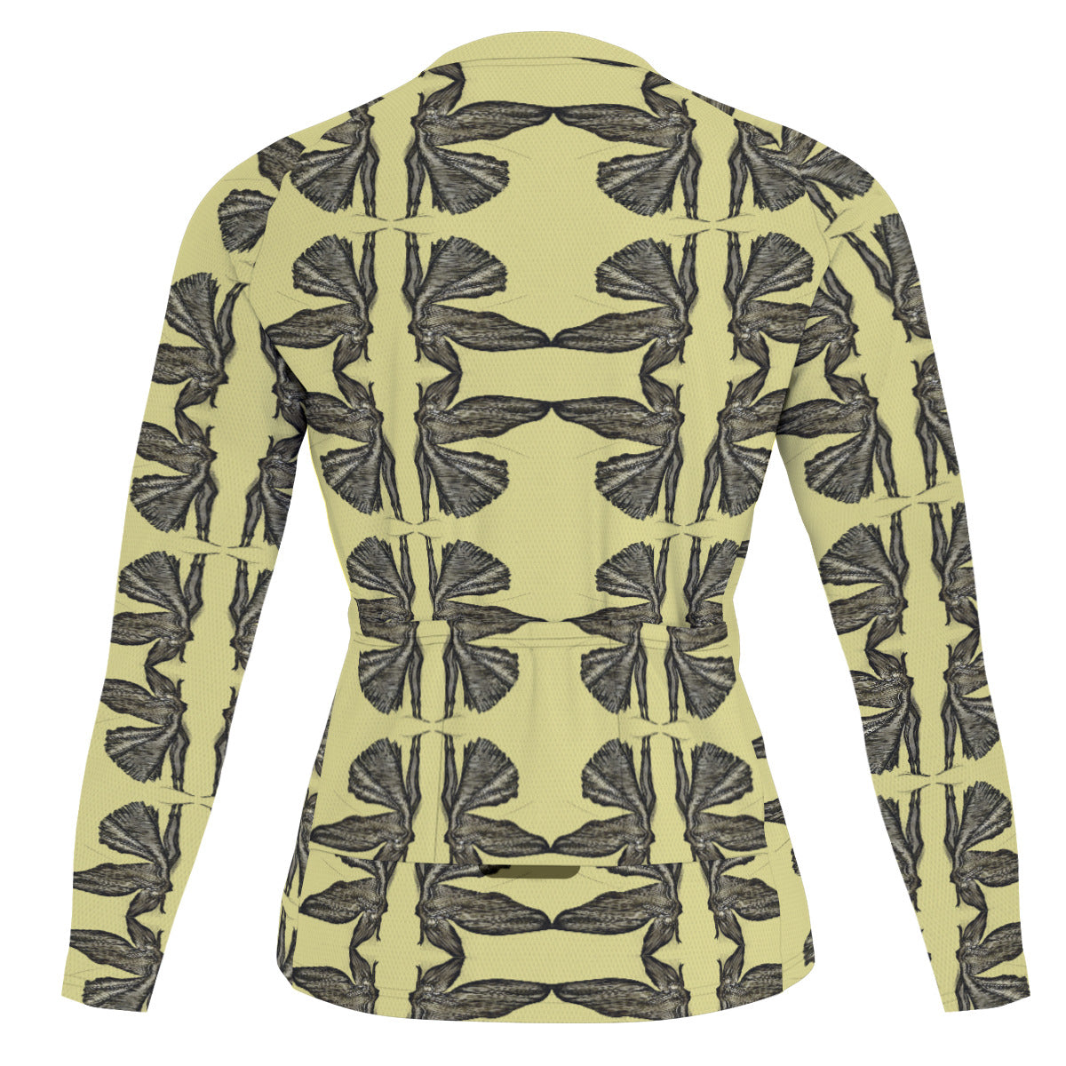 All-Over Print Raglan Men's Cycling Jersey With Long Sleeve