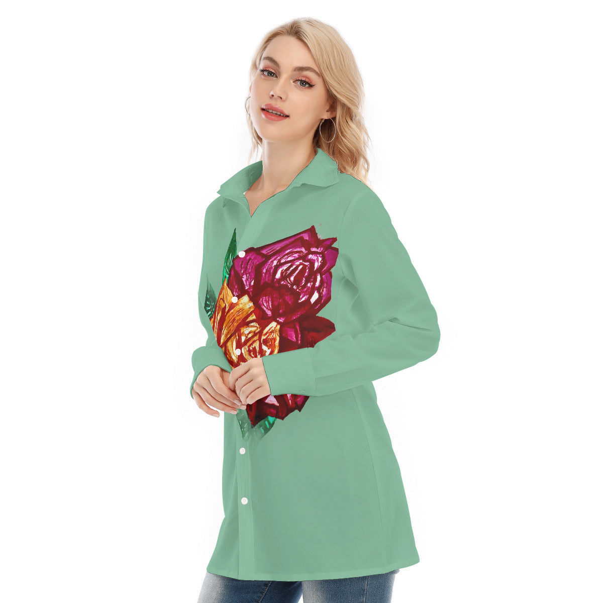 All-Over Print Women's Long Shirt