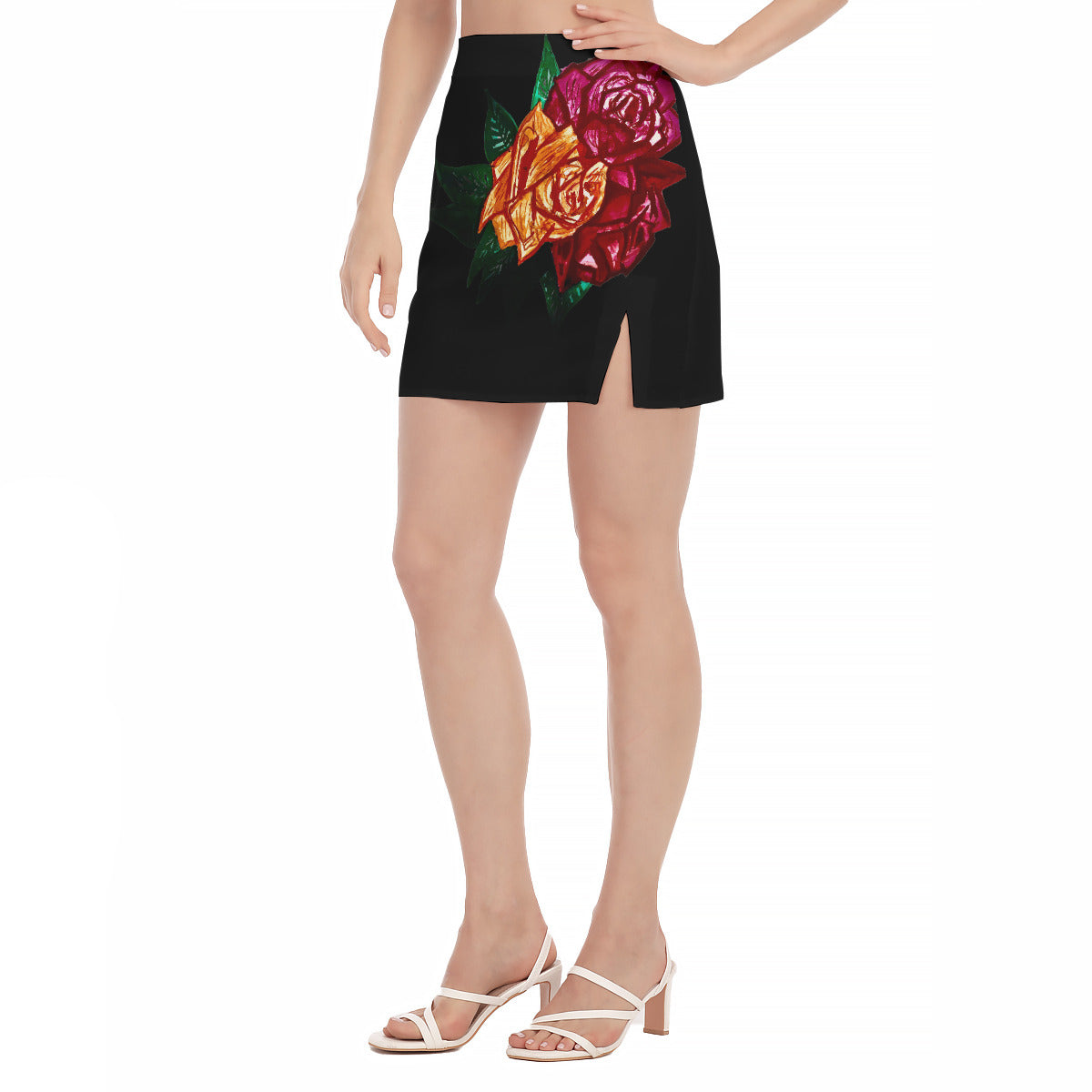 All-Over Print Women's Side Split Hip Skirt