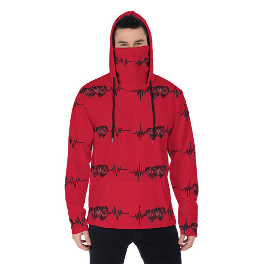 All-Over Print Men's Pullover Hoodie With Mask