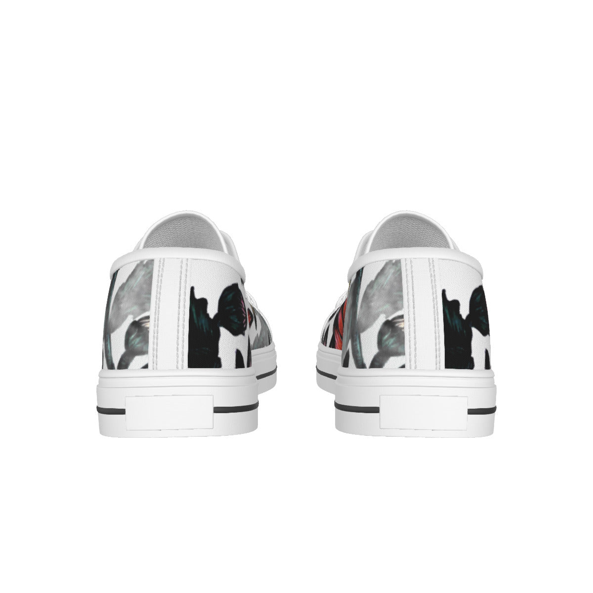 All-over Print Women's White Sole Canvas Shoes