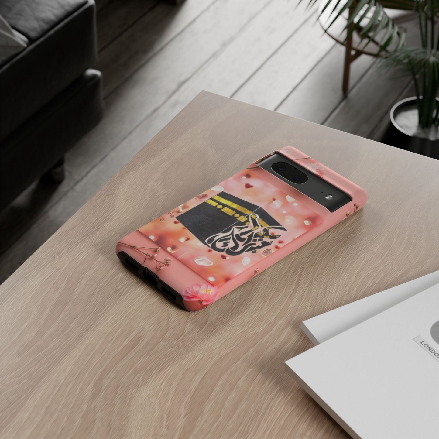 Kaaba Floral Phone Case – Pink Islamic Shrine Design