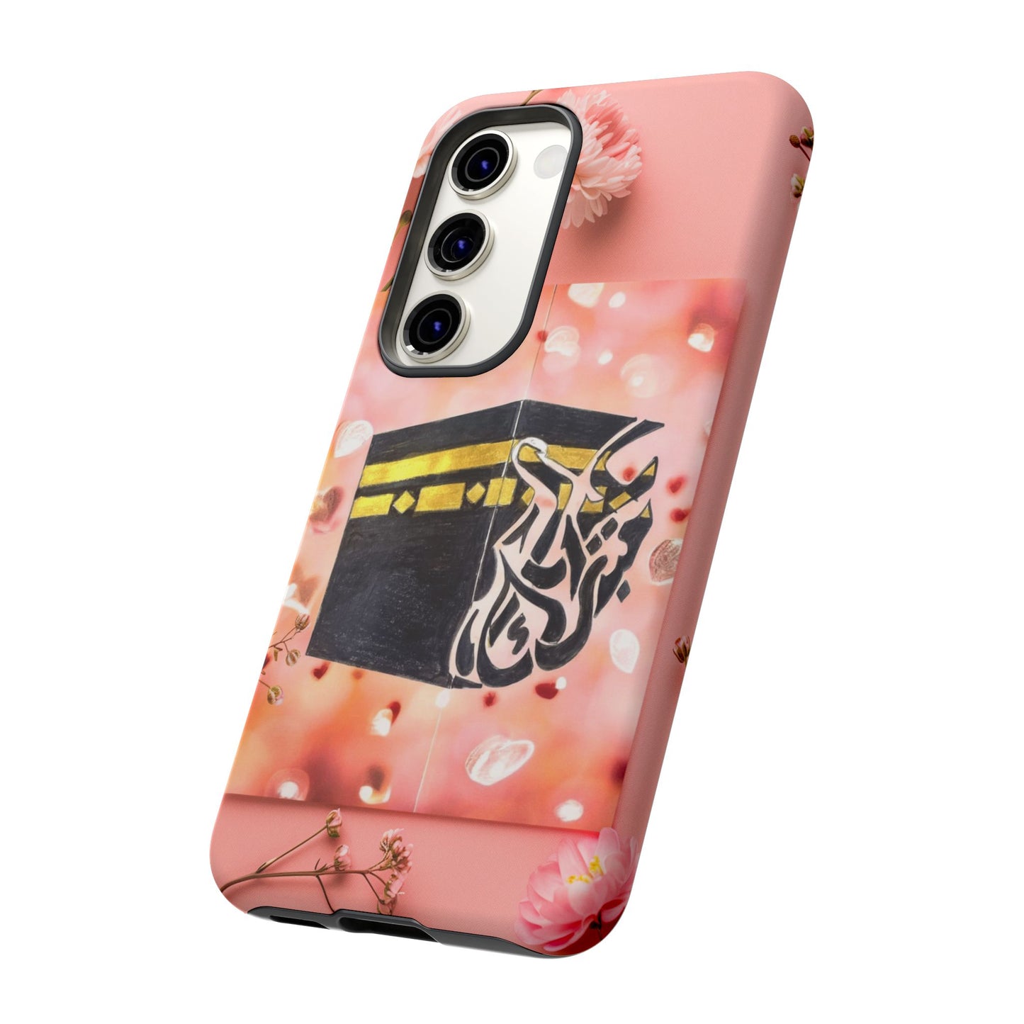 Kaaba Floral Phone Case – Pink Islamic Shrine Design