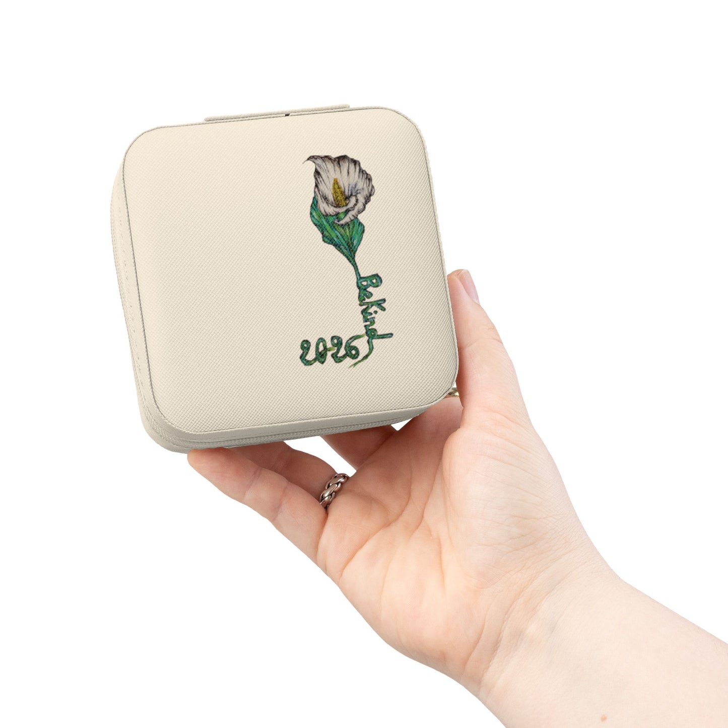 Elegant Embroidered Jewelry Travel Case