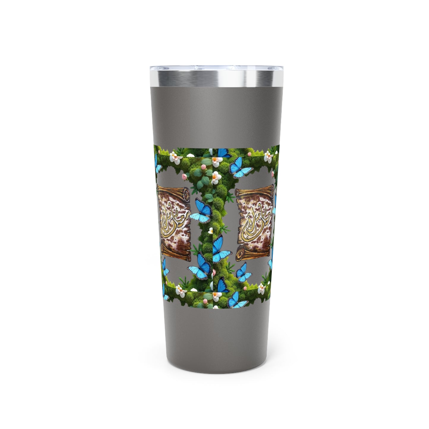 Insulated 22oz Tumbler — Floral Copper Mug Design