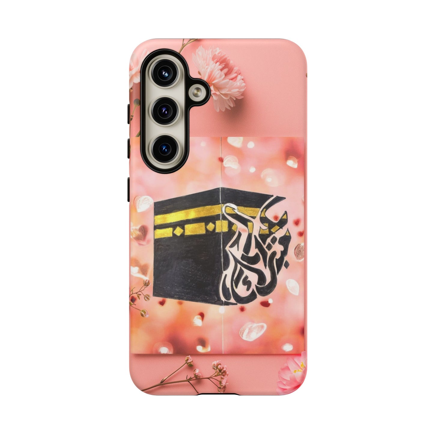 Kaaba Floral Phone Case – Pink Islamic Shrine Design