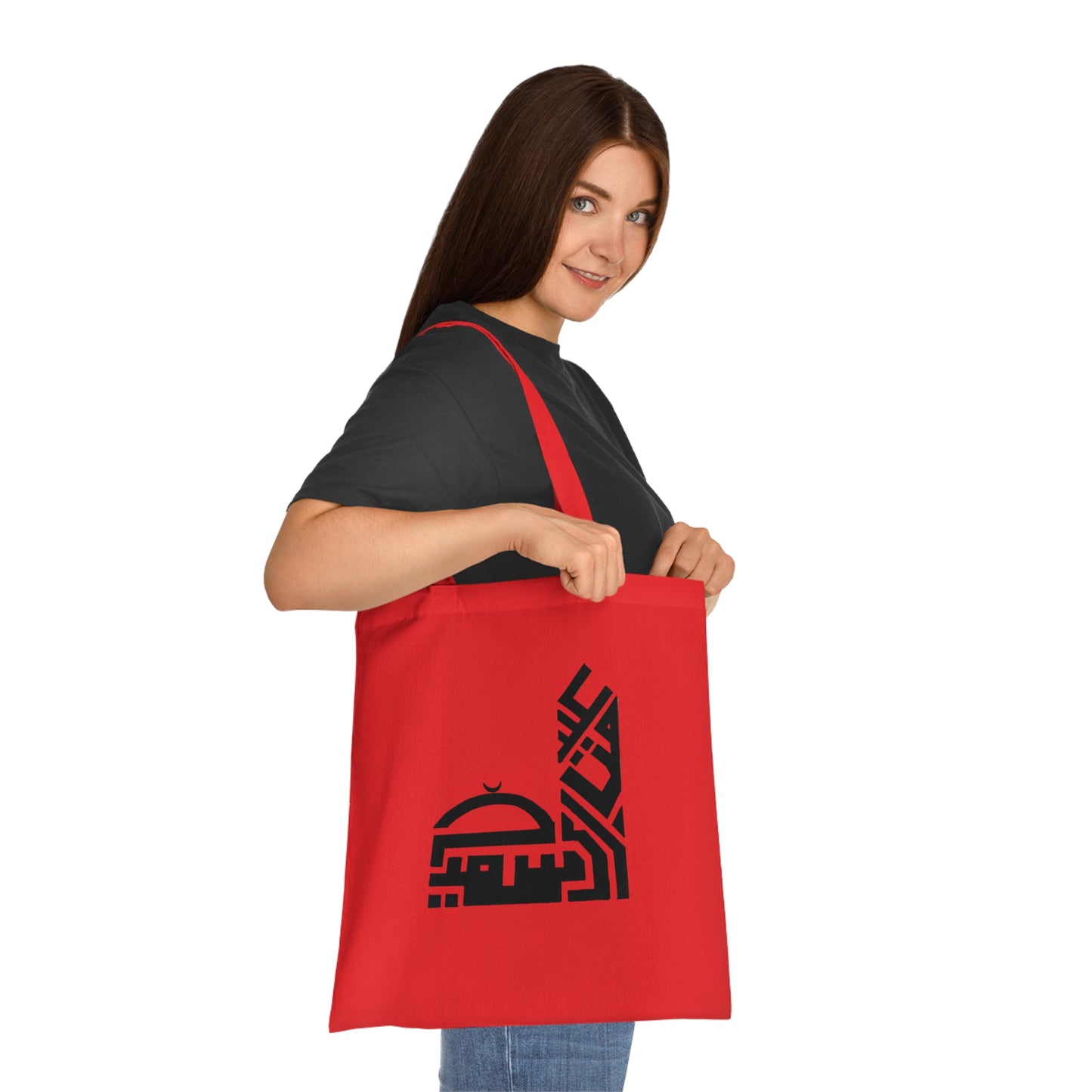 Modern Arabic Design Cotton Tote Bag - Eco-Friendly Shopping and Daily Use