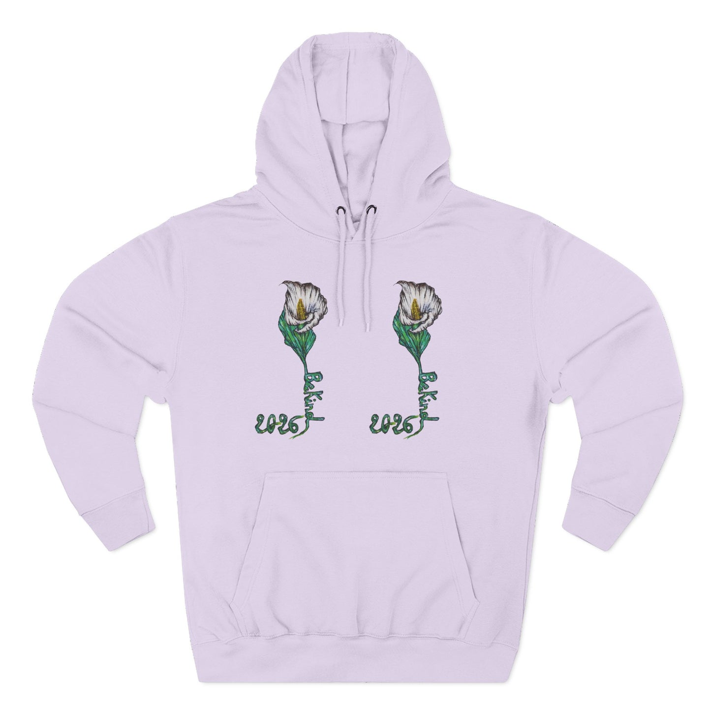 Floral Fleece Hoodie with Inspirational Quote