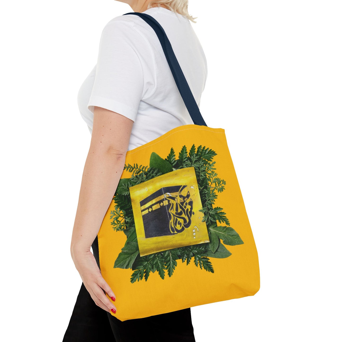 Kaaba Floral Tote Bag – Islamic Pilgrimage Hajj Umrah Gift