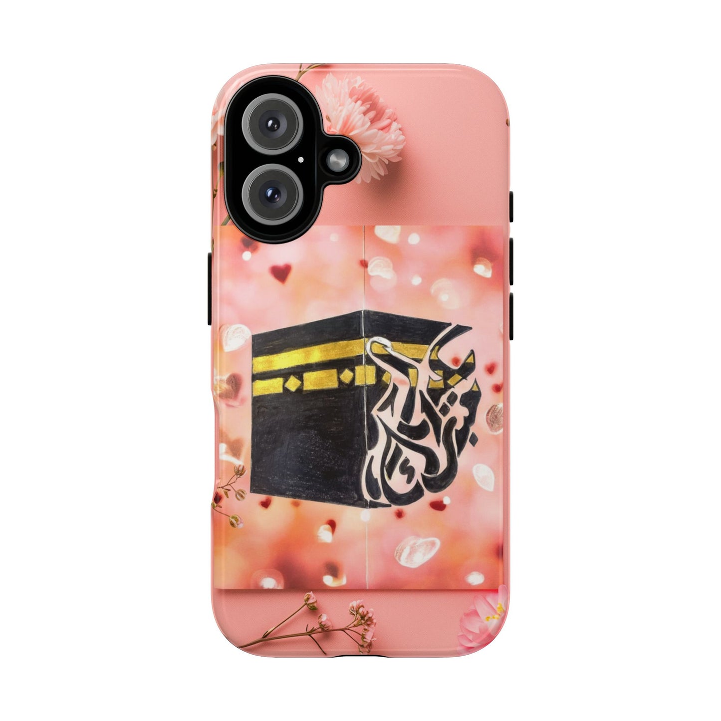 Kaaba Floral Phone Case – Pink Islamic Shrine Design
