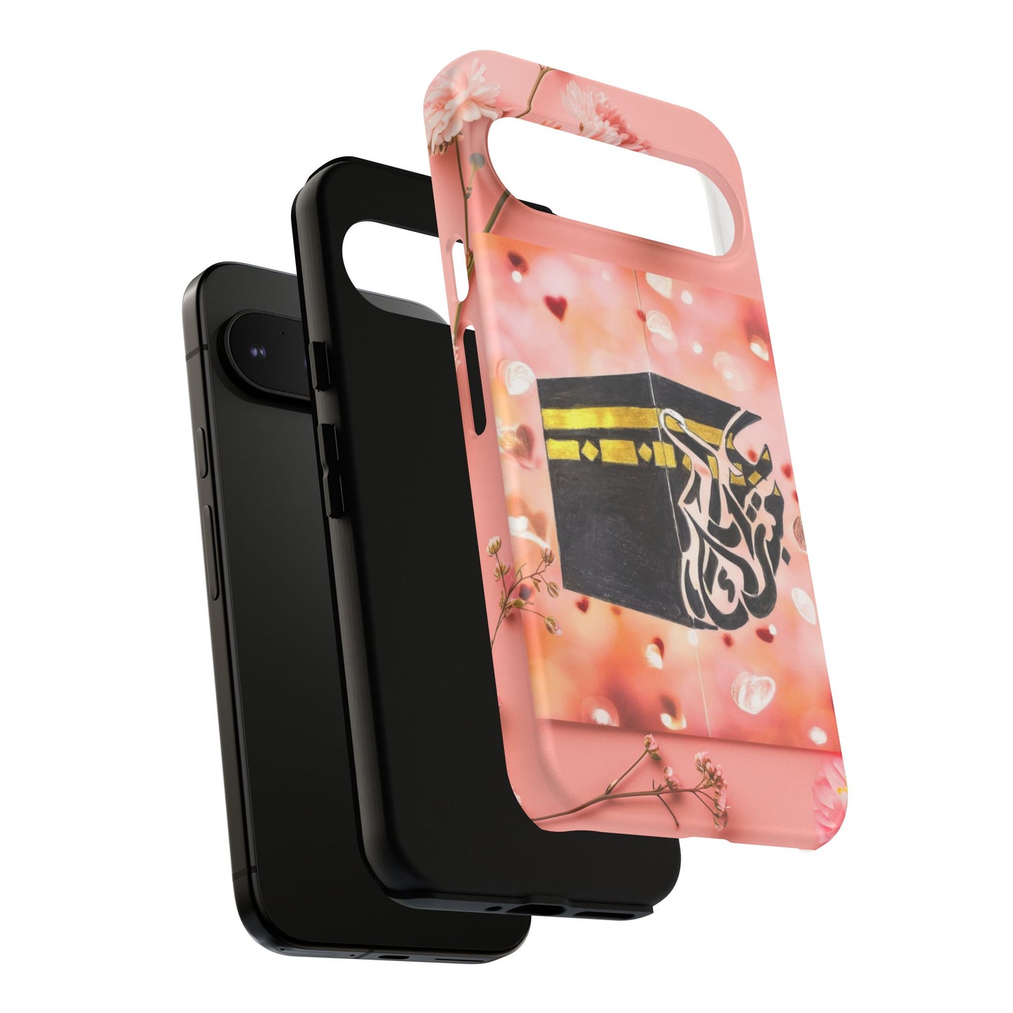 Kaaba Floral Phone Case – Pink Islamic Shrine Design