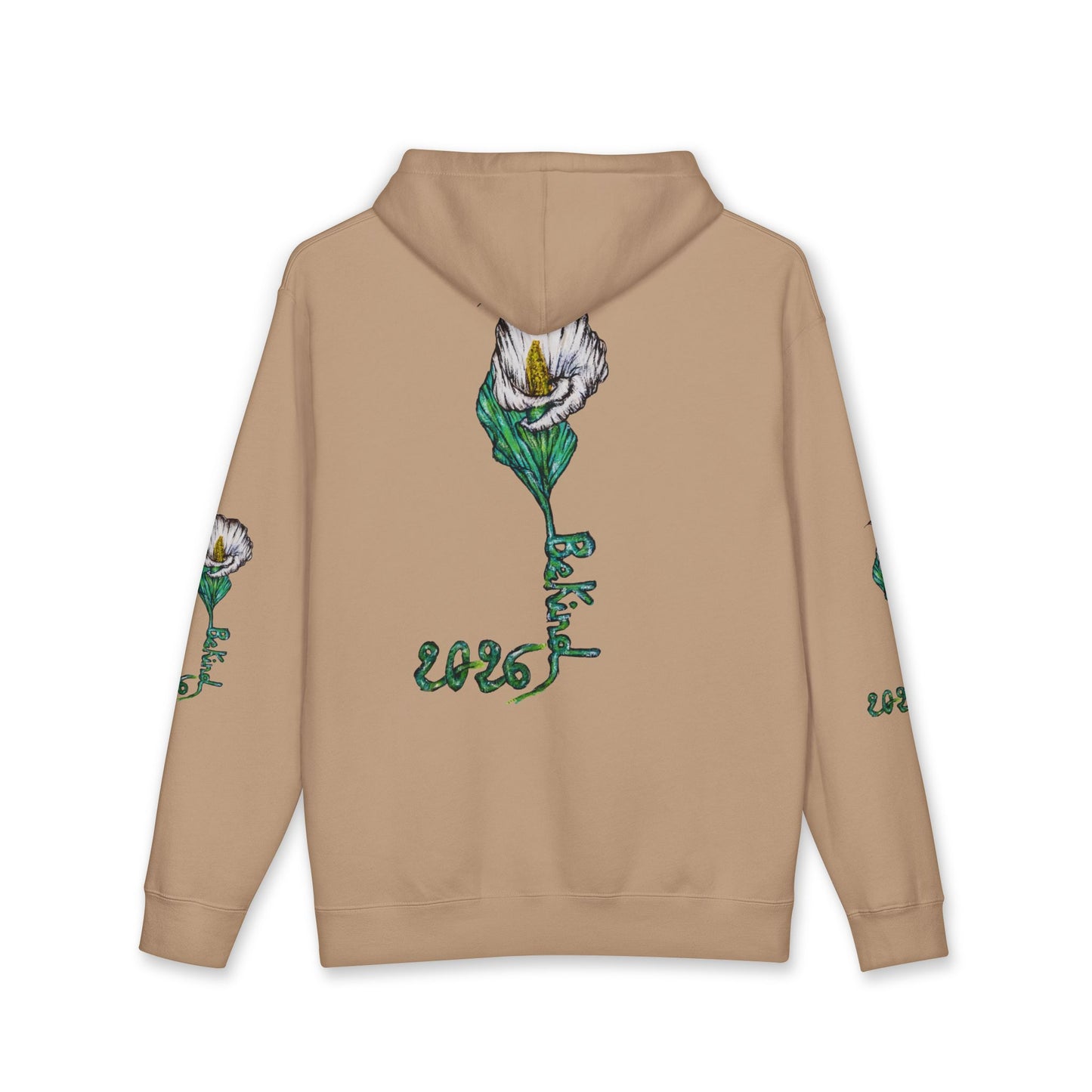 Be Kind Floral Hoodie - Unisex Heavyweight Sweatshirt