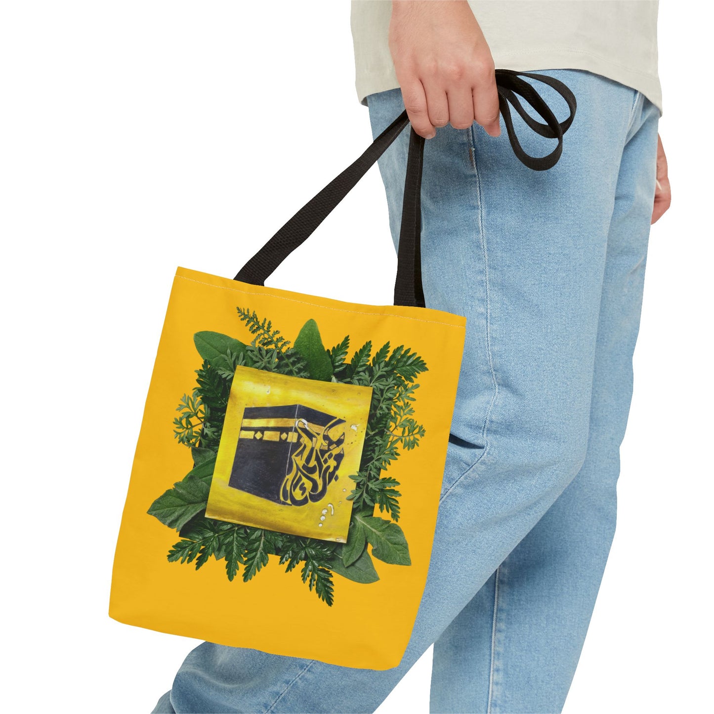 Kaaba Floral Tote Bag – Islamic Pilgrimage Hajj Umrah Gift