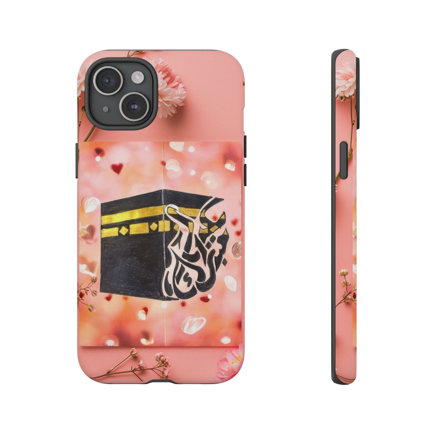 Kaaba Floral Phone Case – Pink Islamic Shrine Design