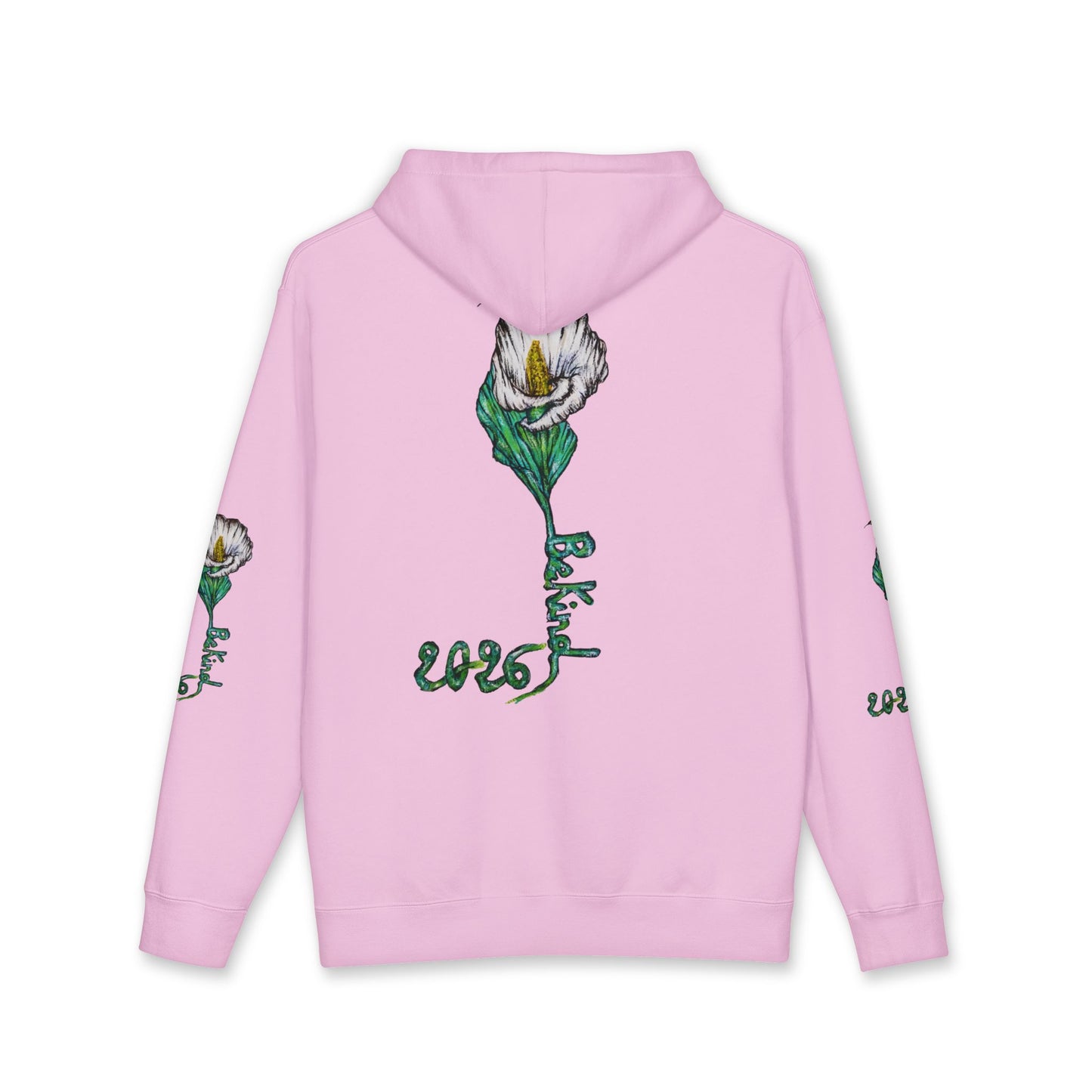 Be Kind Floral Hoodie - Unisex Heavyweight Sweatshirt