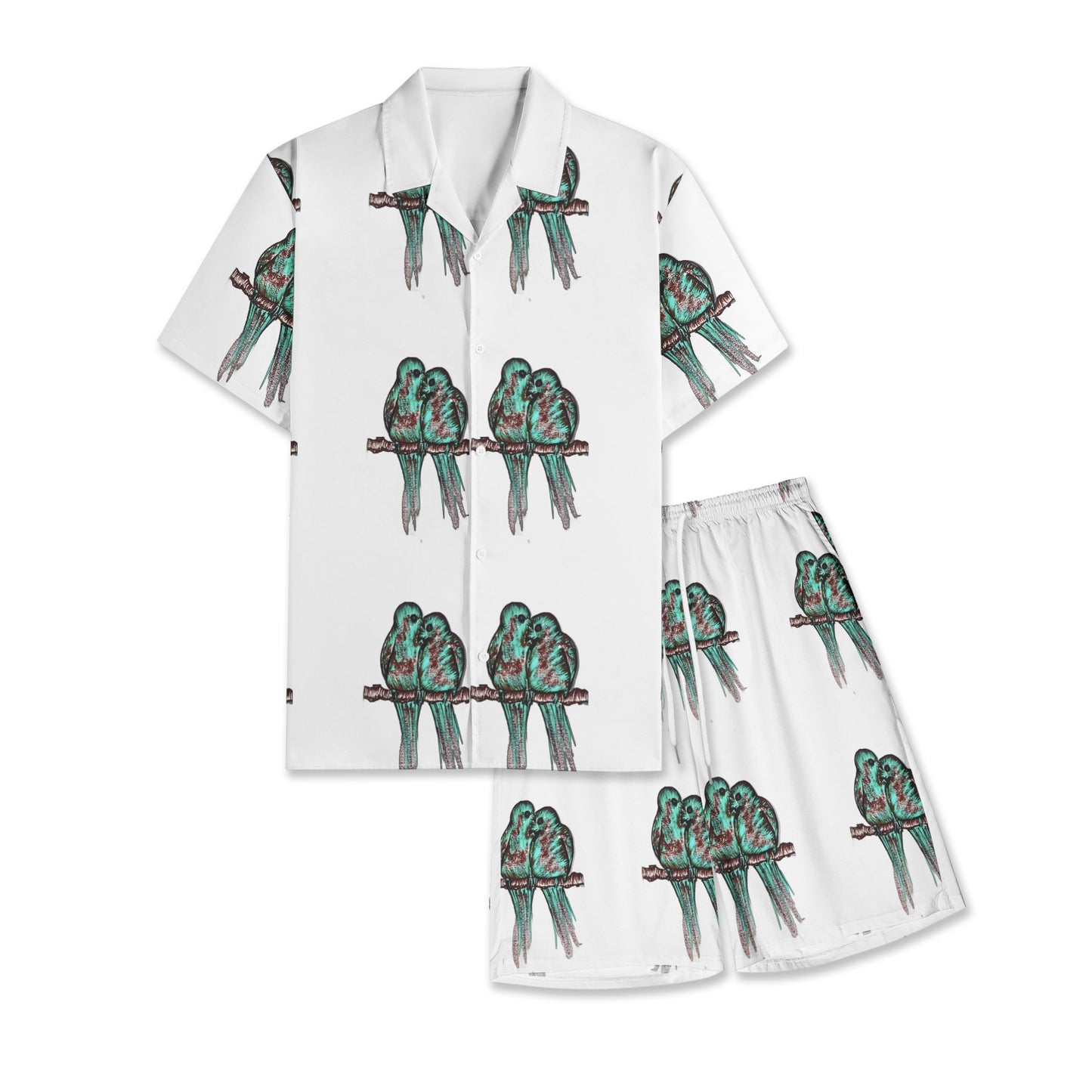 Men's All-Over-Print Hawiian Shirt Sets