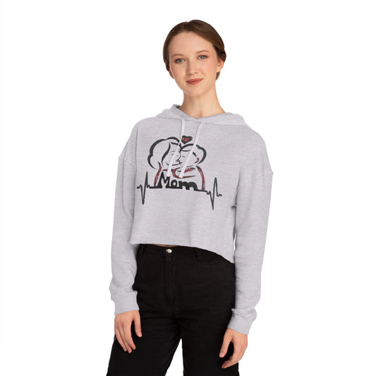 Mommy & Me Cropped Sweatshirt, Cozy Gift for Moms, Mother's Day Apparel, Heartbeat Design, Cute Weekend Wear