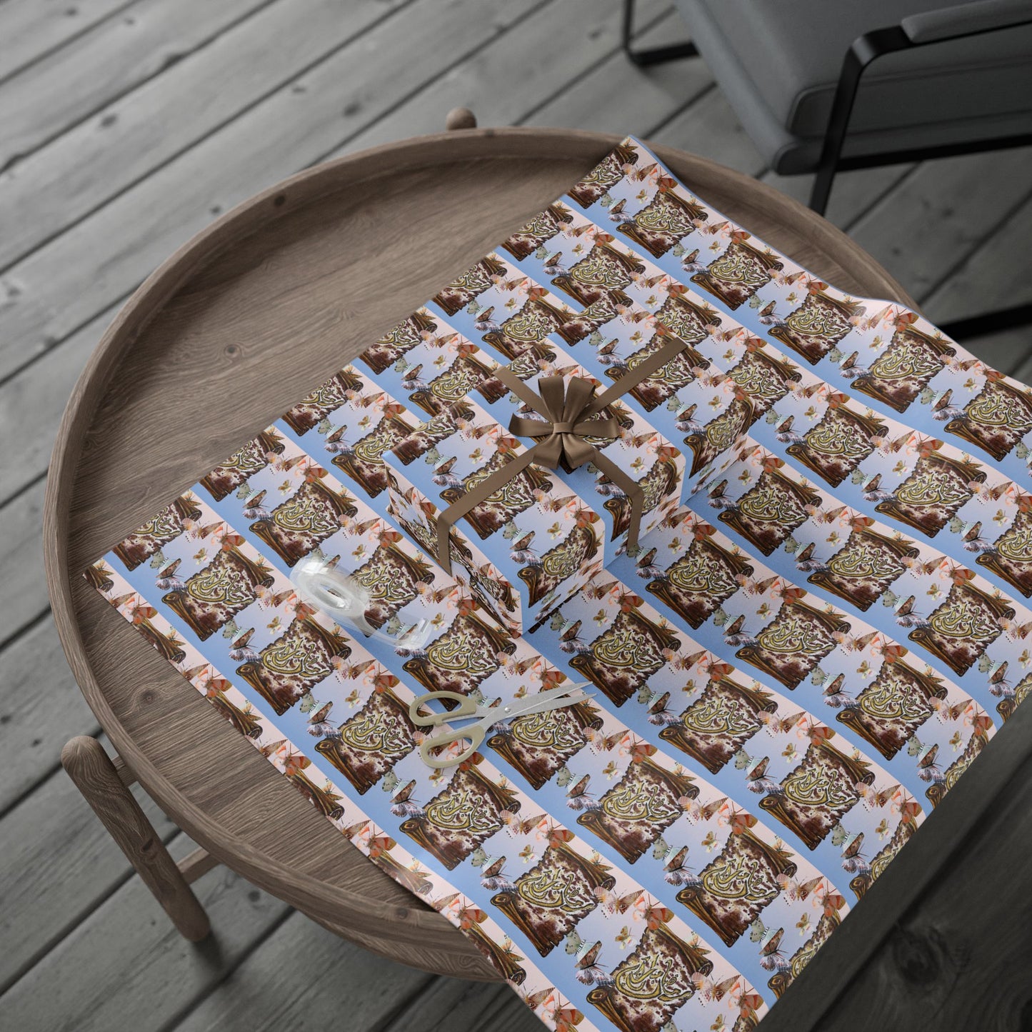 Wrapping Paper Roll — Cute Brown Tabby Cat Pattern Gift Wrap (Pet Lover Holiday & Birthday)
